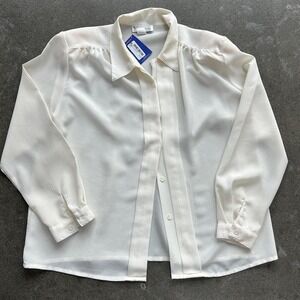 Vintage Impressions Of California Size 18 Medium Made In Usa Button Up Blouse